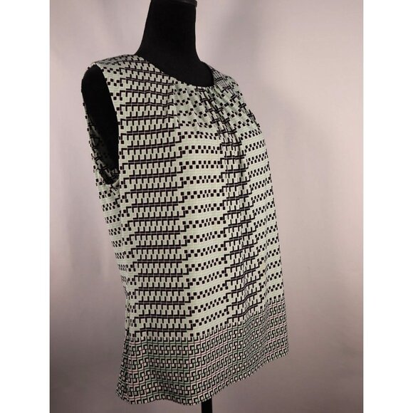 Calvin Klein Women's Sleeveless Top Size Medium Geometric Pattern - Picture 3 of 14